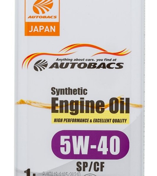 Масло моторное AUTOBACS Synthetic Engine Oil 5W-40 SP/CF синтетическое 1л / 5W40