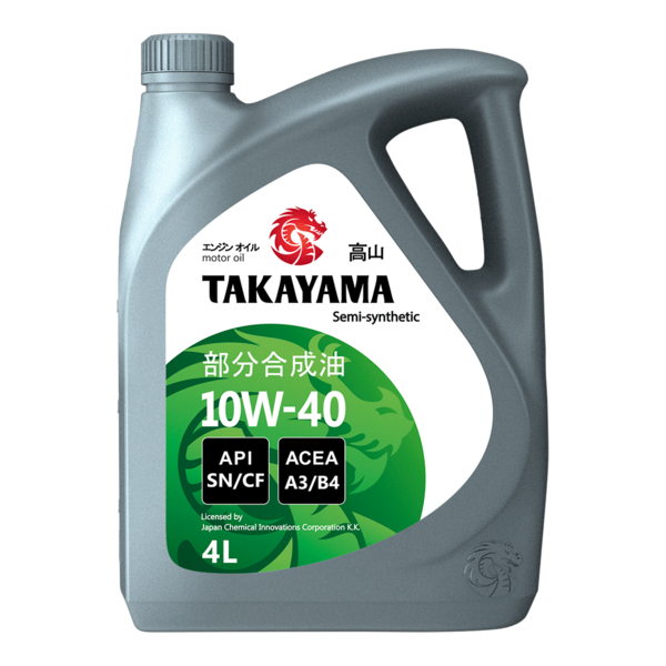 Масло моторное Takayama 10W-40 API SN/СF п/синтетическое пластик 4л / 10W40