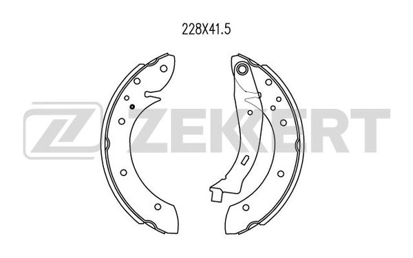 Колодки тормозные Citroen Berlingo (B9) 08-, Xsara Picasso (N68) 99- задние барабанные (GS8635) Zekkert