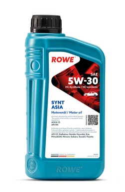 Масло моторное ROWE HIGHTEC SYNT ASIA 5W-30 ACEA C3, API SN/CF синтетическое 1л / 5W30