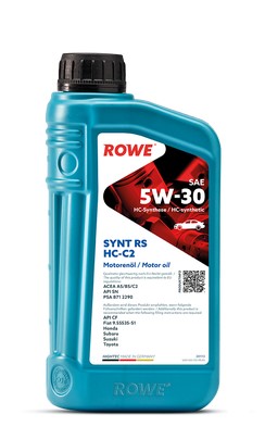 Масло моторное ROWE HIGHTEC SYNT RS HC-C2 5W-30 A5/B5,C2,SN,CF синтетическое 1л / 5W30