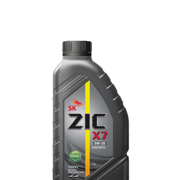 Масло моторное ZIC 5W-30 X7 Diesel API SL/CF ACEA A3/B3/B4 синтетическое 1л / 5W30