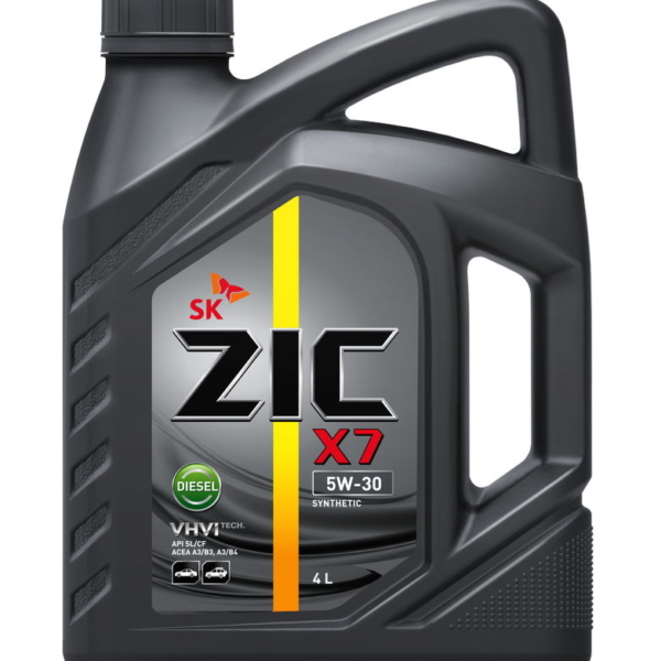 Масло моторное ZIC 5W-30 X7 Diesel API SL/CF ACEA A3/B3/B4 синтетическое 4л / 5W30