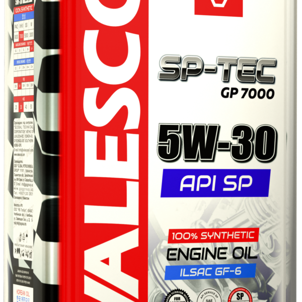 Масло моторное VALESCO SP-TEC GP 7000 5W-30; API SP синтетическое 1л API SP ILSAC GF-6 GM dexos1 gen2 / 5W30