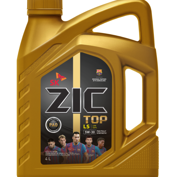 Масло моторное ZIC 5W-30 TOP LS API SN ACEA C3 синтетическое 4л
