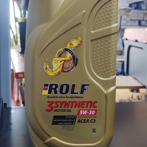 Масло моторное Rolf 3-Synthetic 5W-30 ACEA C3 синтетическое 1л пластик / 5W30