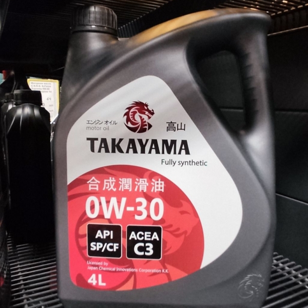 Масло моторное Takayama 0W-30 API SP/СF. ACEA C3 синтетическое пластик 4л / 0W30