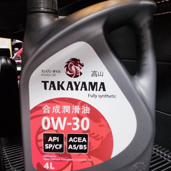 Масло моторное Takayama 0W-30 API SP/СF, ACEA A5/B5 синтетическое пластик 4л / 0W30