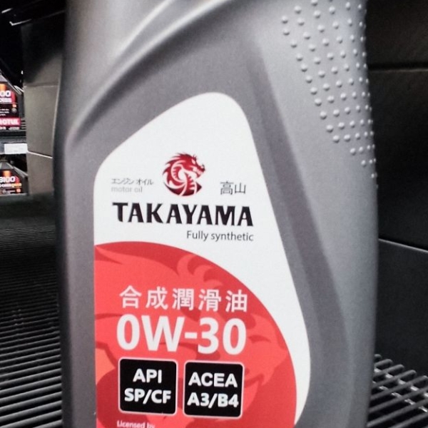 Масло моторное Takayama 0W-30 API SP/СF, ACEA A3/B4 синтетическое пластик 1л / 0W30
