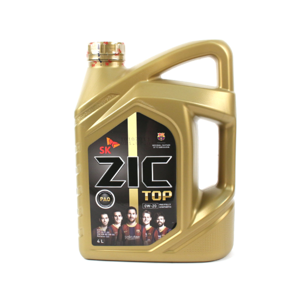 Масло моторное ZIC 0W-20 TOP API SN PLUS ACEA C5 синтетическое 4л / 0W20