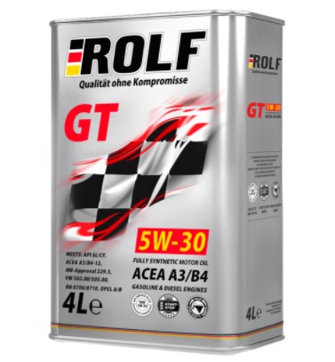 Масло моторное Rolf GT 5W-30 ACEA A3/B4 синтетическое 4л / 5W30