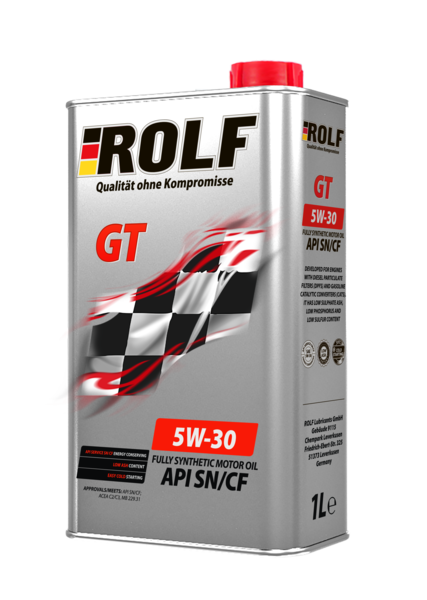 Масло моторное Rolf GT 5W-30 SN/CF ACEA C2/C3 синтетическое 1л / 5W30