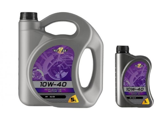 Масло моторное WEZZER 10W-40 SG/CD полусинтетическое 4л / 10W40