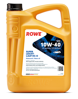 Масло моторное ROWE HIGHTEC SUPER LEICHTLAUF HC-O 10W-40 синтетическое 1л / 10W40