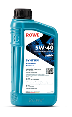 Масло моторное ROWE HIGHTEC SYNT RSi 5W-40 MB-229.3/226.5, Porsche A40, VW 502 00/505 00, A3/B4, SN/CF,RN 0700/0710,PSA B71 2296 синтетическое 1л / 5W40