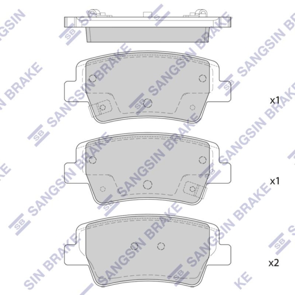 Колодки тормозные HYUNDAI AVANTE (CN7) 20- SANGSIN BRAKE