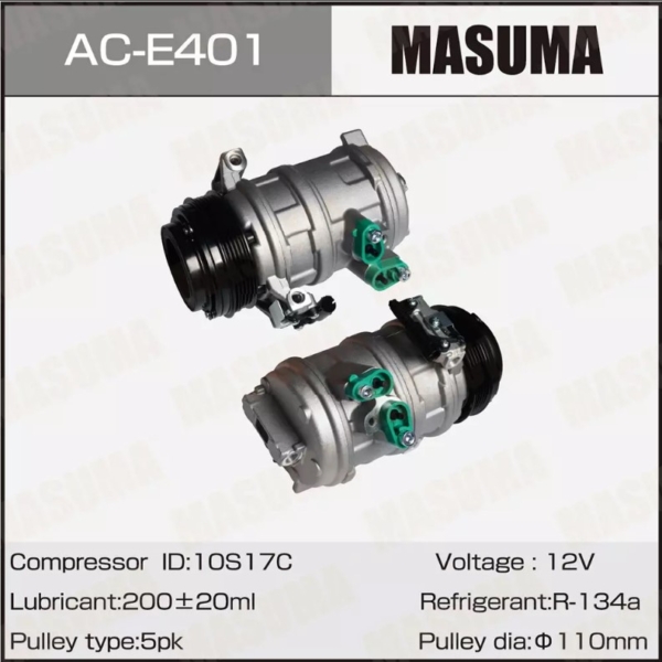Компрессор кондиционера BMW X5 (E53) 99- M54B30, M57D30, M62B44 Masuma