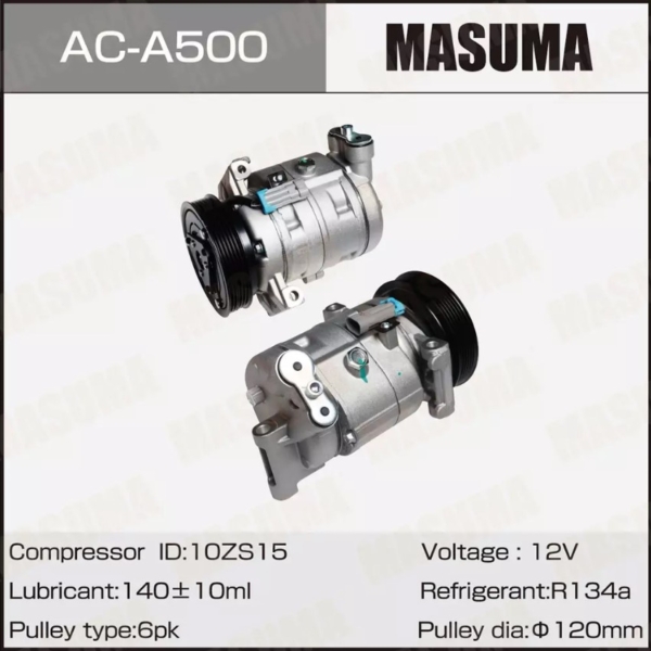 Компрессор кондиционера Chevrolet Cruze 09-, Aveo (T300) 11- 1.6i/1.8i Masuma