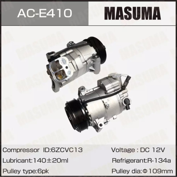 Компрессор кондиционера Opel Astra J 10- 1.6i/1.8i (109 мм 6PK) Masuma