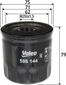 Фильтр масляный Valeo
