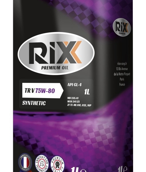 Масло RIXX TR V 75W80 транс.GL-4 1л синт.