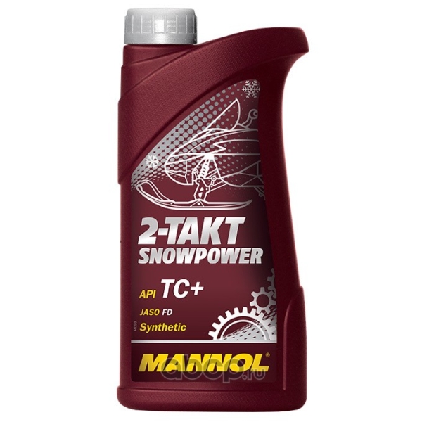 Масло MANNOL 2х тактное 7201 Snowpower TC+ 1 л синт.