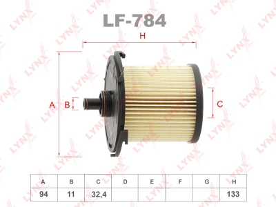 Фильтр топливный LYNX LF784 (картридж)