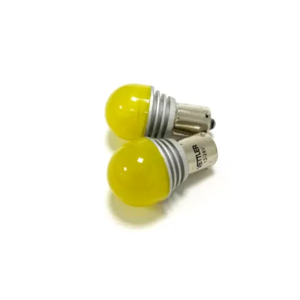 Лампа светодиод 24V 21W 1 конт.желтая к-т 2шт