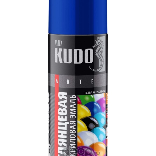Эмаль KUDO синяя 520 мл высокоглянцевая