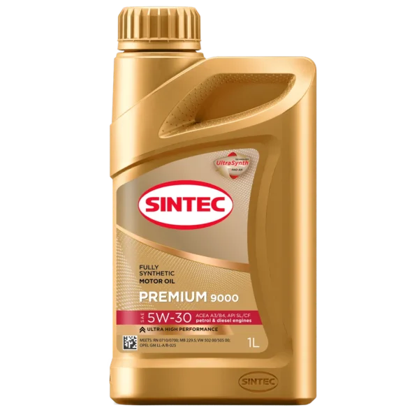 Масло Sintec Премиум 9000 5W30 1л SL/CF, A5/B5 синт