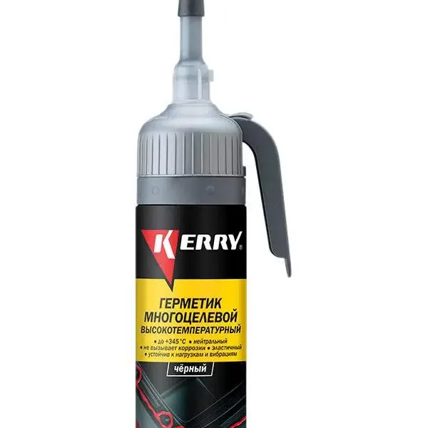 Герметик Kerry RTV Silicone черный 100мл высокотемп.