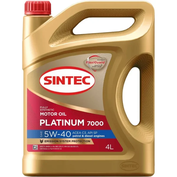 Масло Sintec Платинум 7000 5W40 C3 SP 4л синт