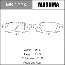 Колодки тормозные MASUMA MS1924 задние дисковые