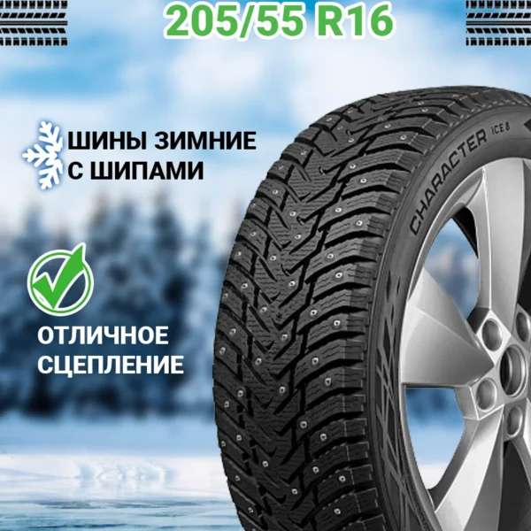 А/ш 205/55R16 Ikon Tyres 94T XL Character Ice 8 TL (шип.)