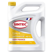 Антифриз Sintec OEM France жёлтый 5кг QR G-12+(-40)