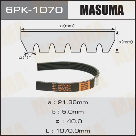 Ремень 6PK1070 Masuma