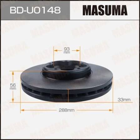 Диск тормозной передний Masuma BDU0148
