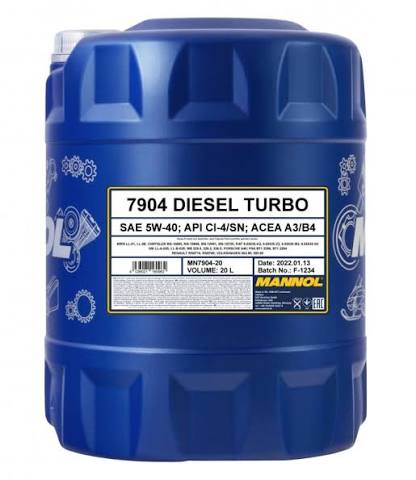 Масло MANNOL DIESEL TURBO 5W40 20 л.